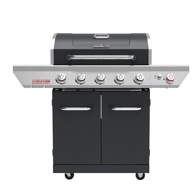 Evolution 5-Burner Gas Grill with Searing Side Burner and Infrared Technology in Charcoal
